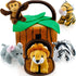 Play22 6-Piece Set Plush Talking Jungle Animals with Carrier for Kids, Babies & Toddlers - Elephant, Tiger, Lion