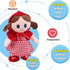 Hopearl Talking Singing Doll, Repeats What You Say, Electric Interactive Toy, Plush Buddy Gifts for Toddlers, Red, 8''