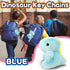 Dinosaur Stuffed Animals for Kids, Mini Plush Toys Key Chain, Cute Fat Dino Stuffed Animal for Gifts (Blue)