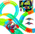 USA Toyz Zero-G Glow Race Track for Kids - 210pcs Glow in the Dark Flexible Race Car Track Set with Suction Cups, Slot