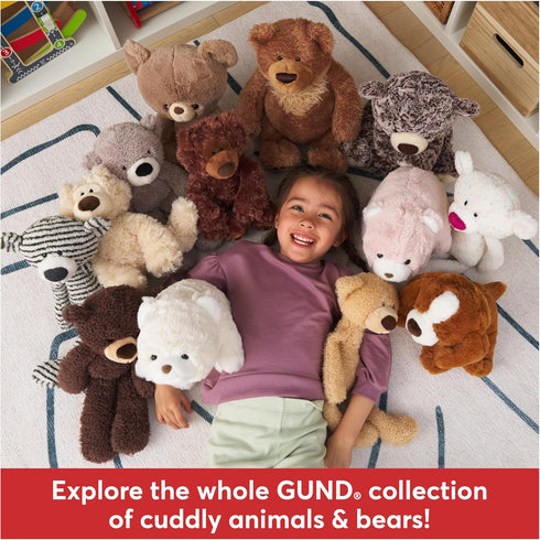 GUND Slumbers Teddy Bear, Premium Stuffed Animal for Ages 1 & Up, Brown, 17”