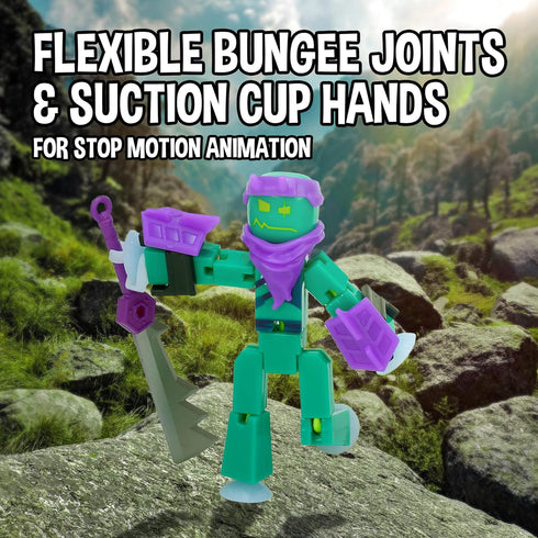 1 4 Zing StikBot Legendz Series - Includes Valor, Ruebell, Dominus and Raze Oni - Collectible Action Figures