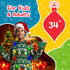 Windy City Novelties LED Christmas 9 Bulb Necklace, 6 Dynamic Light Modes for Parties, Caroling, Gatherings