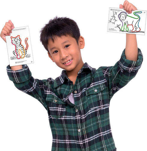 WIKKI STIX Animal Activity Pak, 12 Zoo Animals with Hands-on Activity, Made in The USA