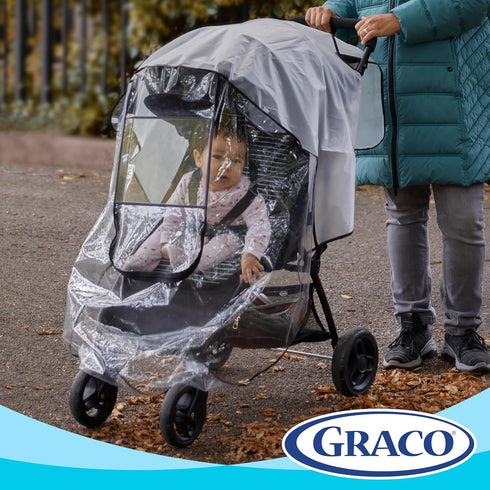 Graco Universal Deluxe Weather Shield with Zippered Window, Baby Rain Cover, Universal Size for Most Strollers,