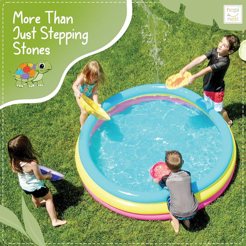 Hapinest Turtle Balance Stepping Stones for Kids, Indoor Outdoor Obstacle Course Coordination Game, Sensory Play