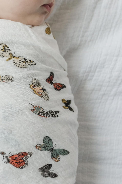 Butterfly Swarm Muslin Swaddles for Infants - CLEMENTINE KIDS