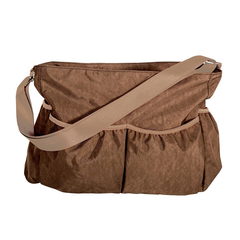 Brown Crinkle Tote Diaper Bag by Trend Lab