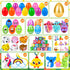 OCTERIC 330Pcs Set, 110 220 Colorful Prefilled Plastic Easter Plactic Eggs Filled with Assorted Toys Stickers Party