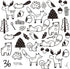 Forest Animal Wall Decals - Peel and Stick for Kids, 36 pcs Adhesive Vinyl Stickers Decor
