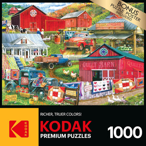 RoseArt Kodak Premium Country Compilation, 1000 Piece Jigsaw Puzzle for Adults