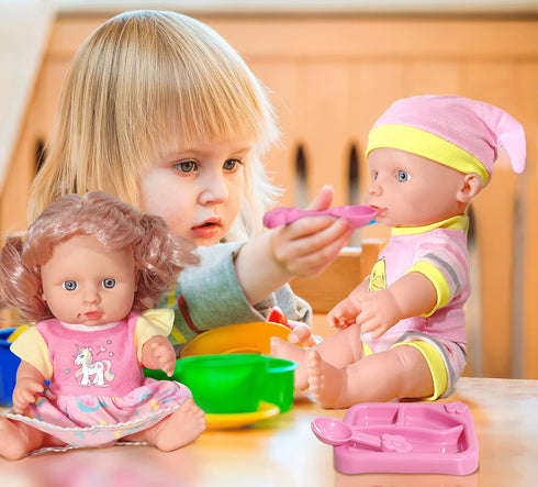 7 Set 8-10-Inch-Dolls ARTST Doll-Clothes-Accessories Baby-Doll-Clothes Suitable for Included Tablewar and Hangers