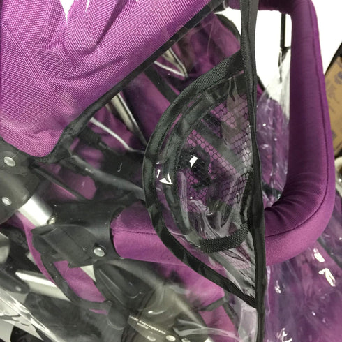 EZTongPin Rain Cover for Double Stroller,Universal Size Weather Shield for Side by Side Double Baby Stroller.