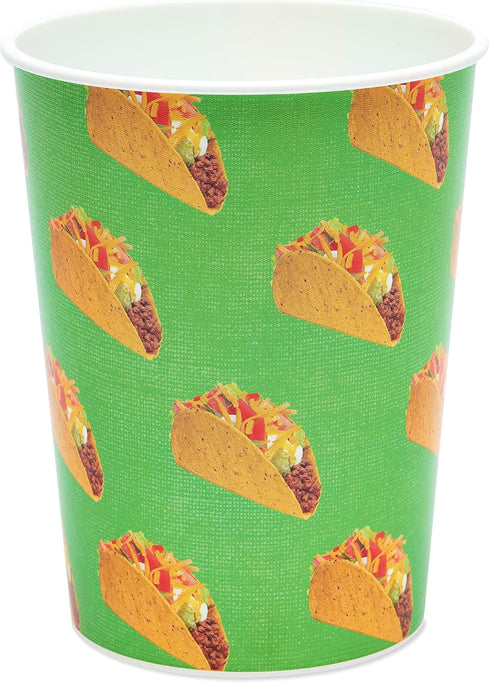 American Greetings Taco Party Supplies - 16 oz. Reusable Plastic Cups (8-Count)