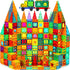 Magnetic Tiles, 100PCS Magnet Building Toys, Stacking Blocks, Perfect STEM Gift for Kids, Boys and Girls