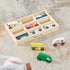 Melissa & Doug Town Vehicles Set in Wooden Tray - 9 Pcs