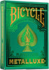Bicycle Metalluxe Green Playing Cards - Premium Metal Foil Finish, Poker Size