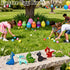 24 Pack Prefilled Easter Eggs with Dinosaur Pop Keychain Toys for Egg Hunt Easter Party Favors for Kids Boys Girls