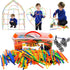 Playlearn Large 816 Piece Straws Builders Construction Toy - 8 Inch Full Size Straws, Giant Pack with Wheels