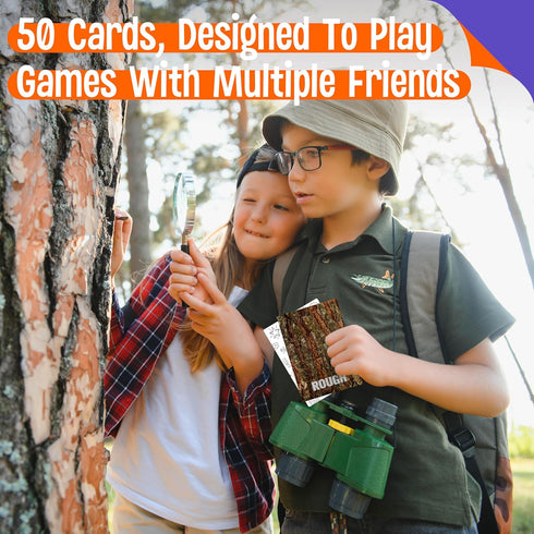 SpriteGru Seek and Find Scavenger Hunt Card Game - 50 Cards for Family & Kids Outdoor Activities