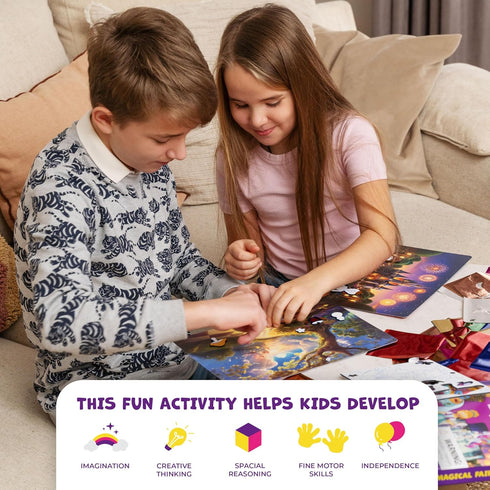 Set 4, 5, 6, 7, 8, 9 Foiltastic Art & Craft for Kids Fun Mess-Free Kit with Fairy-Tale Foam Stickers & Foil Sheets