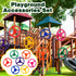 Playground Steering Wheel Accessories, Plastic Swingset Steering Wheel for Outdoor Backyard Playset (1, Orange)