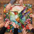 Hummingbird Puzzles for Adults, 1000 Pieces Stained Glass Spring Bird Flower Art Puzzle, Challenging Home Decor.