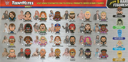 Teenymates WWE Series 2 Mini Figures Party Animal Gift Set, 4 Pack, Multicolored, Small
