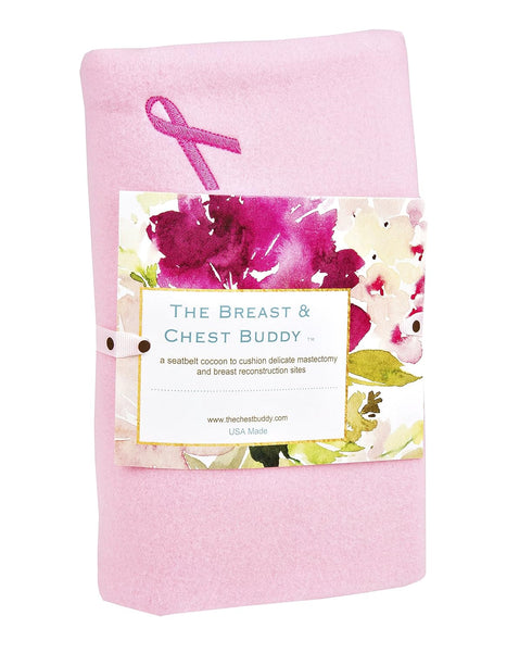 The Breast & Chest Buddy - Solid Pink Seatbelt Cushion for Mastectomy and Breast Reconstruction Sites
