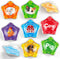 Coogam Floating Bath Toy for Toddlers, 12pcs Farm Animal Bathtub Toy Set for Preschool Learning Activities