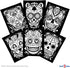 Stuff2Color Sugar Skulls Fuzzy Velvet Halloween Coloring Posters, 6 Pack for Day of The Dead Activity