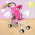 2 fash n kolor - Doll Stroller My First Baby Doll Strollers Toy - Flower Design with Basket in The Bottom- Doll