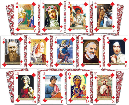 Premium Card Deck Featuring The Saints - High-Quality Design