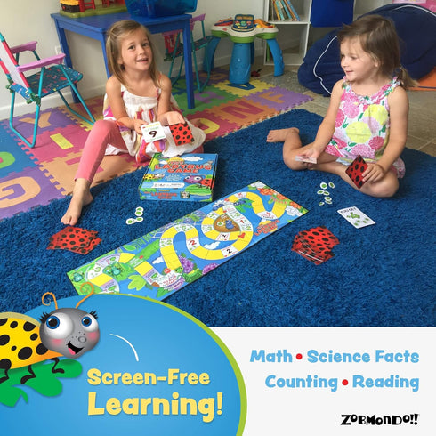 The Lady Bug Game - Award Winning Educational Kids Board Game for Travel and Home