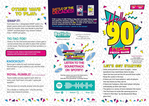 Buffalo Games Hella 90's - Pop Culture Trivia Game