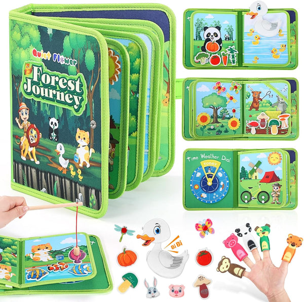 Busy Book for Toddlers 1-3, Montessori Toys Busy Board for 1 Year