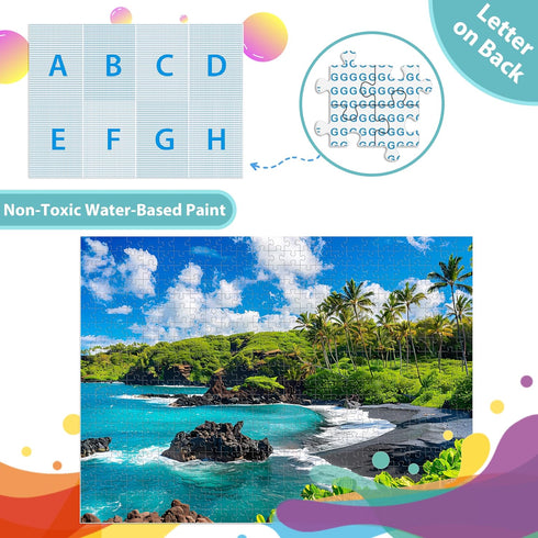 Jeacirio 500 500 500 21 15 Piece Puzzles for Adults, Beach Jigsaw Puzzle Pieces, Seaside Puzzles Pieces for Adults