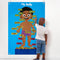 WATINC 35Pcs Brown Skin Color Body Parts Learning Felt Story Board Set - Educational Teaching Storytelling Kit for