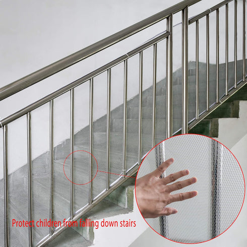 CM 3m Length Safety Rail Net, Stair Banister Net with Ropes for Stairs Fence Balcony