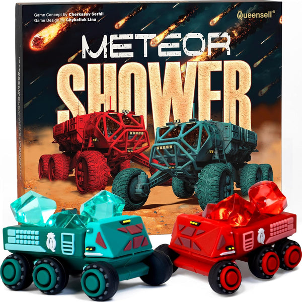 Queensell Meteor Shower Board Game for Adults and Kids - Fast Strategy