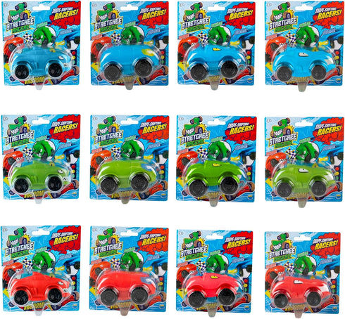 ORB Funkee Stretchee Racers Assorted Expressions 3 Pack, Sensory/Fidget Collectible Toys for Kids and Adults