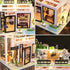 Spilay DIY Miniature Dollhouse Kit with Wooden Furniture, Dust Proof and Music Movement, 1:24 Scale Creative Room