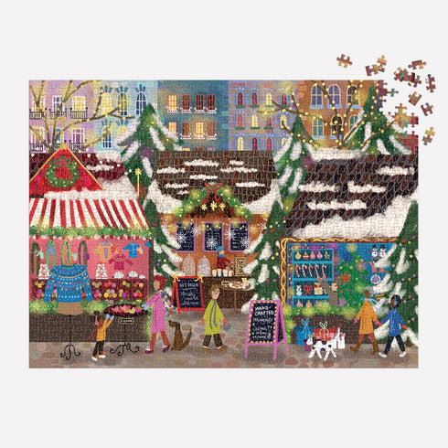 Galison Merry Mixer, 1000 Piece Foil Joy Laforme Jigsaw Puzzle with Gold Foil Accents