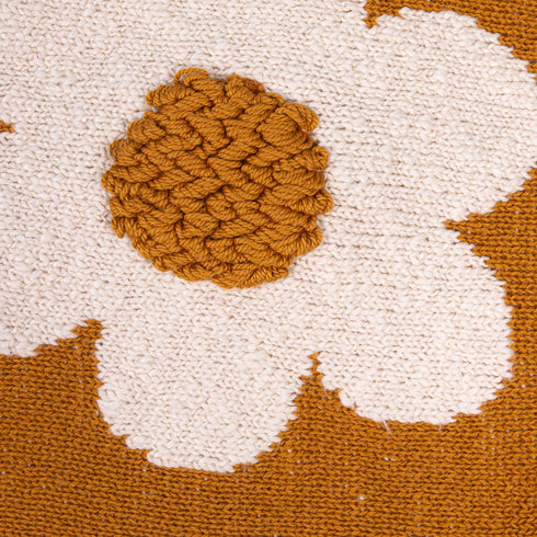 Multicolor Floral Cotton Knit Baby Blanket for Infants