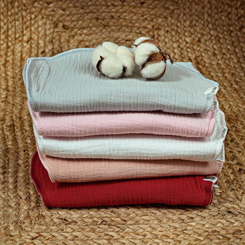 Muslin Burp Cloths for Baby Organic Extra Soft Absorbent Burping Cloths for Boys Girls 10 Pack Spit Up Rags