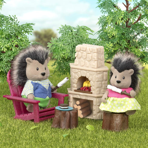 Li’l Woodzeez Outdoor Patio Set - Dollhouse Furniture & Accessories for Pretend Play, Gift for Kids 3 Years +