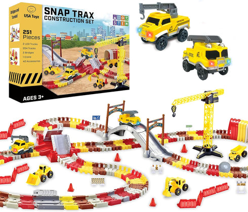 USA Toyz Snap Trax Construction Set Race Tracks for Kids and 2