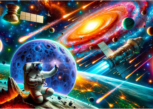1000 21.25 15.5 inches WOODEN.CITY Cosmic Exploration Wooden Space Puzzle Piece - x - Made in EU