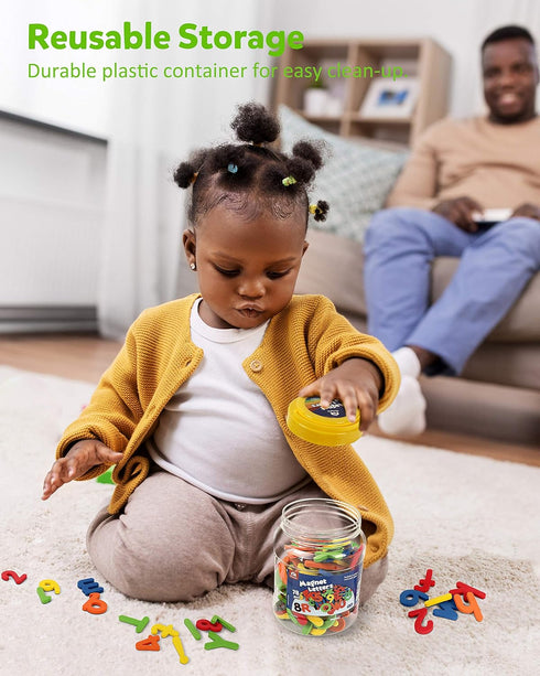 Coogam EVA Magnetic Letters Numbers 78 Pcs, Colorful Educational Toy Set for Preschool Learning, ABC & 123