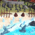 Medieval Castle Knight Toy Soldier Figures - DIY Castle Building Toy with 2 Dragons, 2 Bridges, and Storage Bag